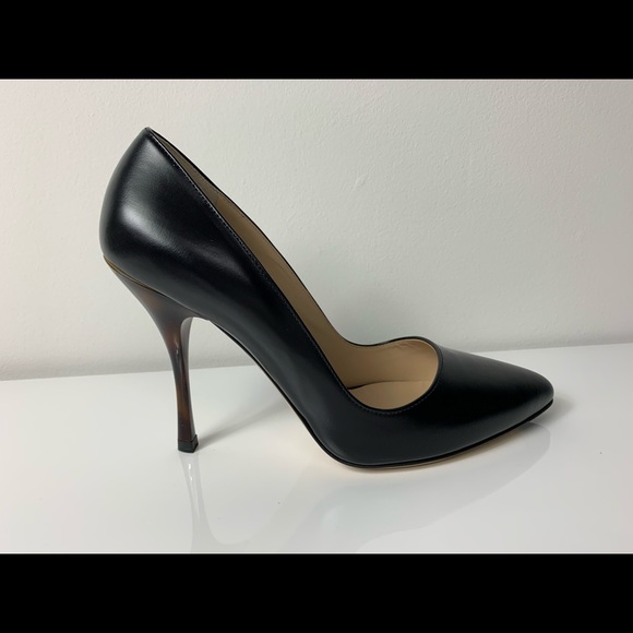 NEW MAX MARA STRESA Black Leather Pumps - Picture 7 of 8